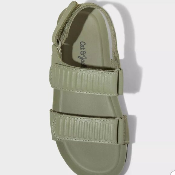 TODDLER KODY FOOTBED SANDALS - CAT & JACK -ADJUSTABLE STRAPS | GREEN | SIZE 8 - Picture 3 of 9
